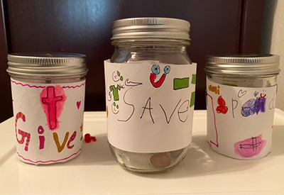 Winner spend save give jars ages 3-7 - Oregon State Credit Union financial education